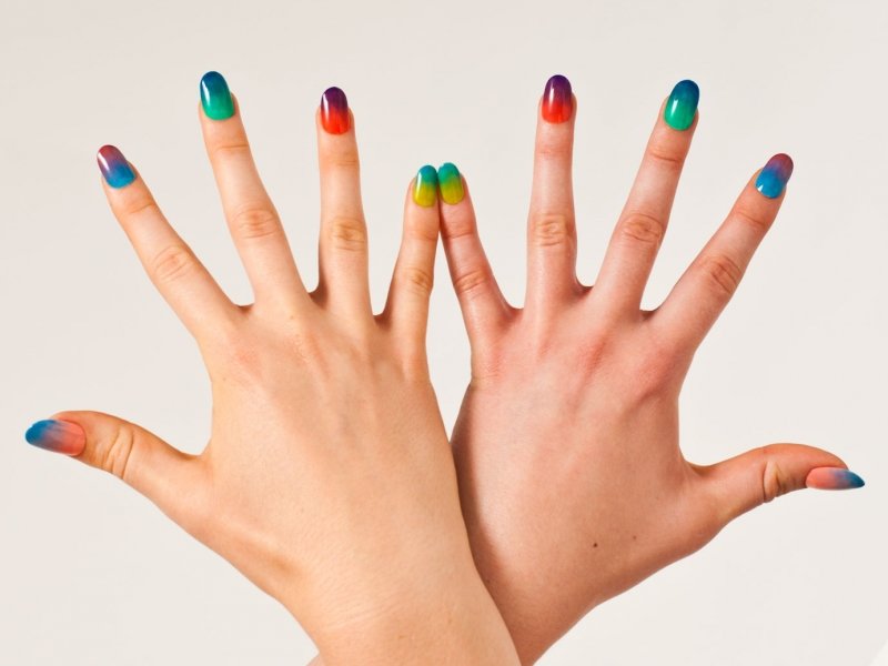 Ногти Дизайн Разного Цвета Каждая Рука