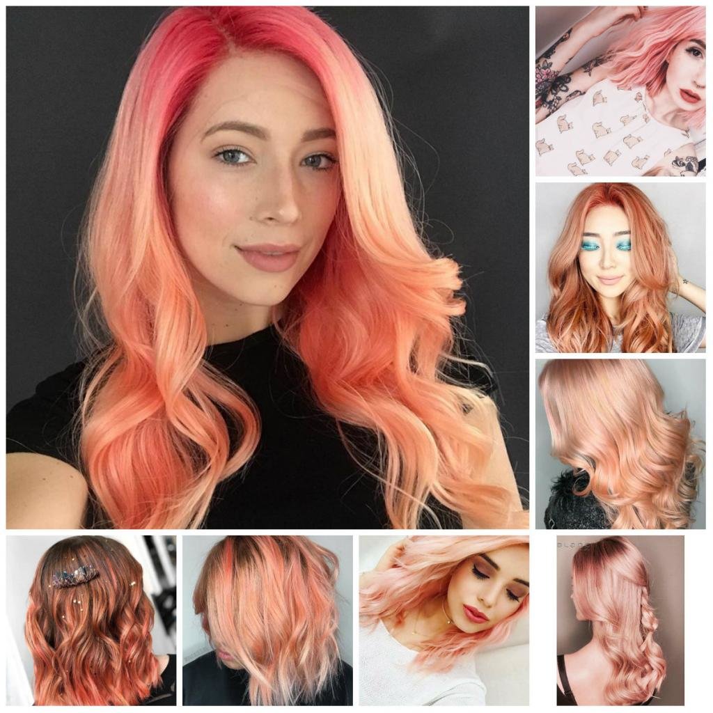 персиковая краска для волос