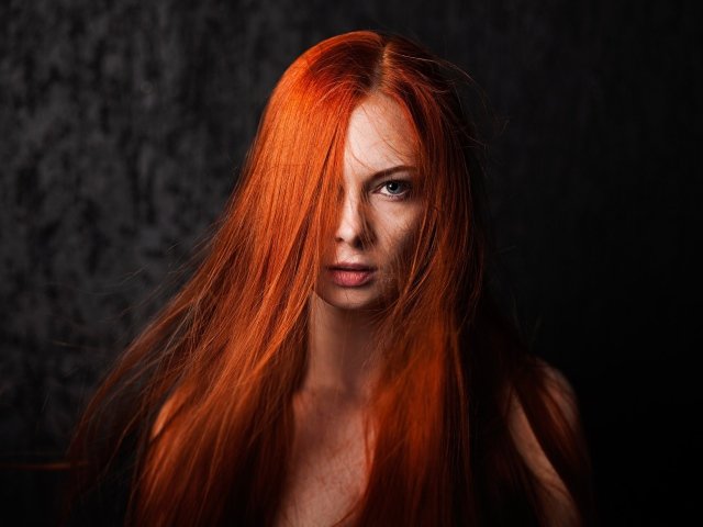 ярко-рыжий цвет волос